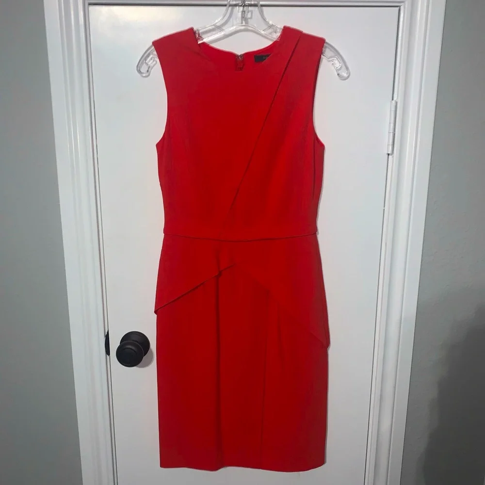 BCBGMAXAZARIA Coral Orange Red Mini Dress Women’s Size 2 Like New Condition - Picture 1 of 5